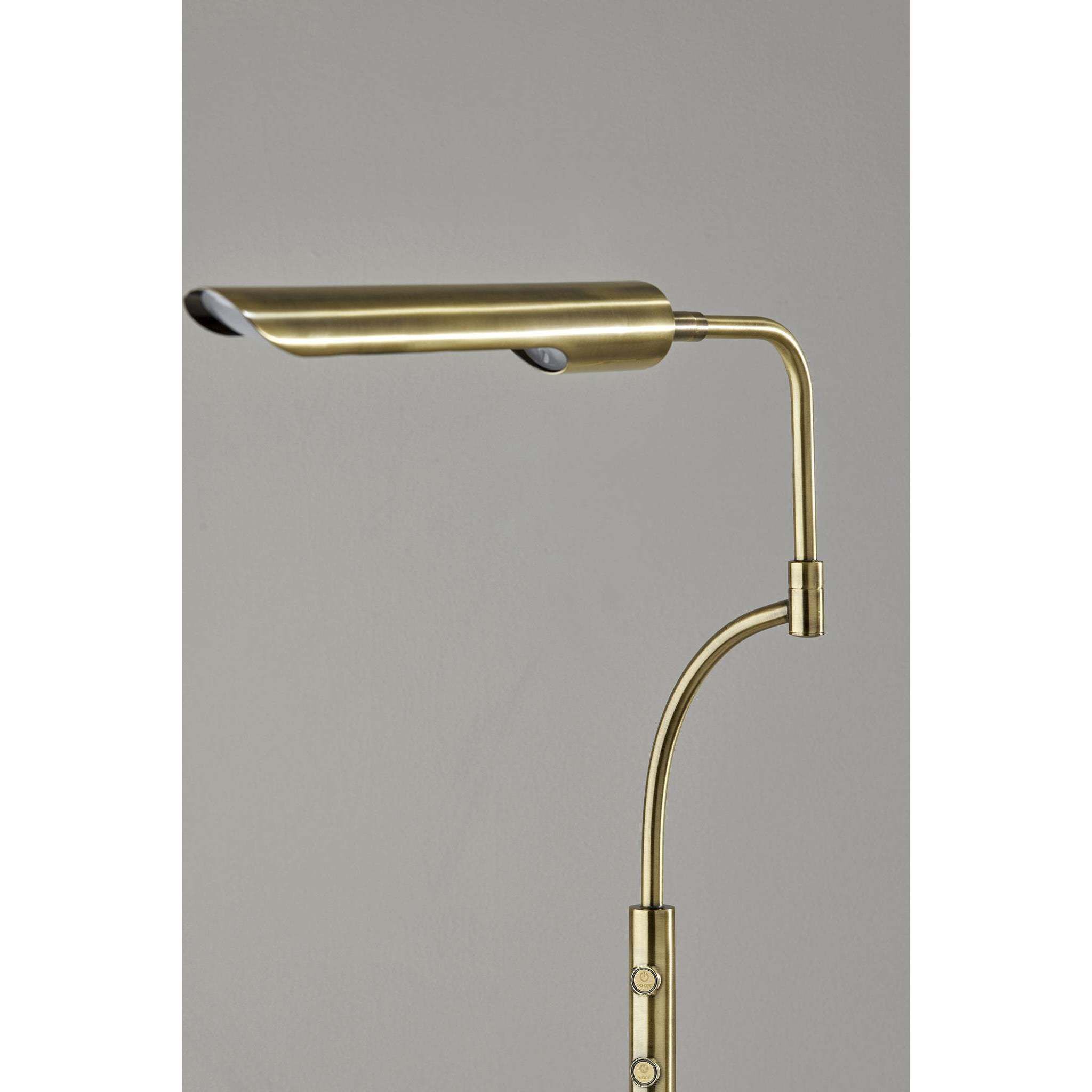 Zane 56.5 inch 10.00 watt Antique Brass Floor Lamp Portable Light, with Smart Switch