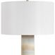 Armitage 27.5 inch 150 watt Hues of Blue and Brown and Yellow and Antique Brass Table Lamp Portable Light