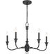 Halifax County 5 Light 28 inch Textured Coal Chandelier Ceiling Light