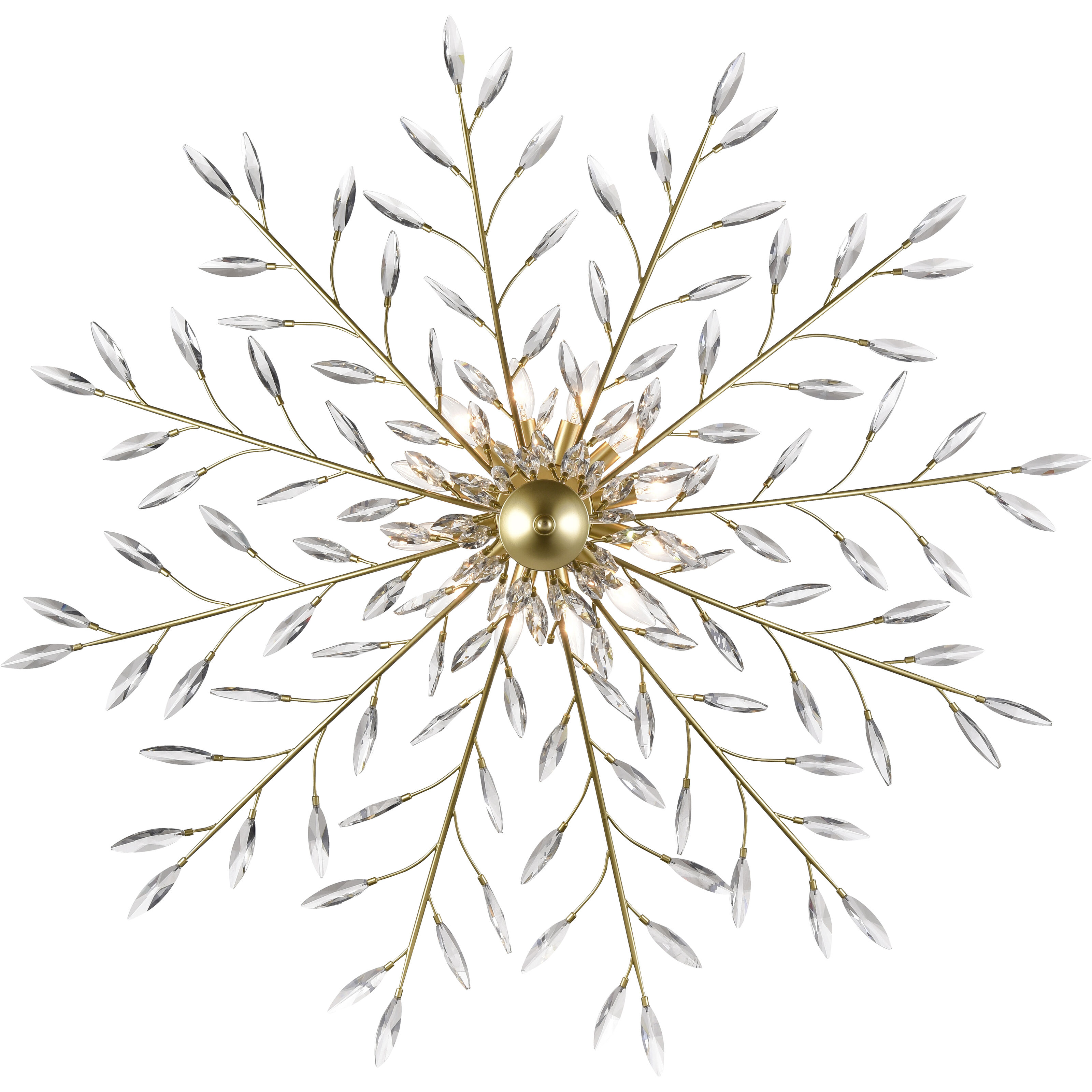 Flora Grace 12 Light 50 inch Champagne Gold Chandelier Ceiling Light