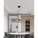 Grazia LED 15 inch Matte Black and Brushed Gold Convertible Pendant Ceiling Light