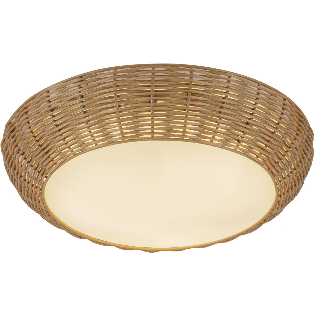 Alora Mood Merida 2 Light 14.88 inch Rattan Flush Mount Ceiling Light