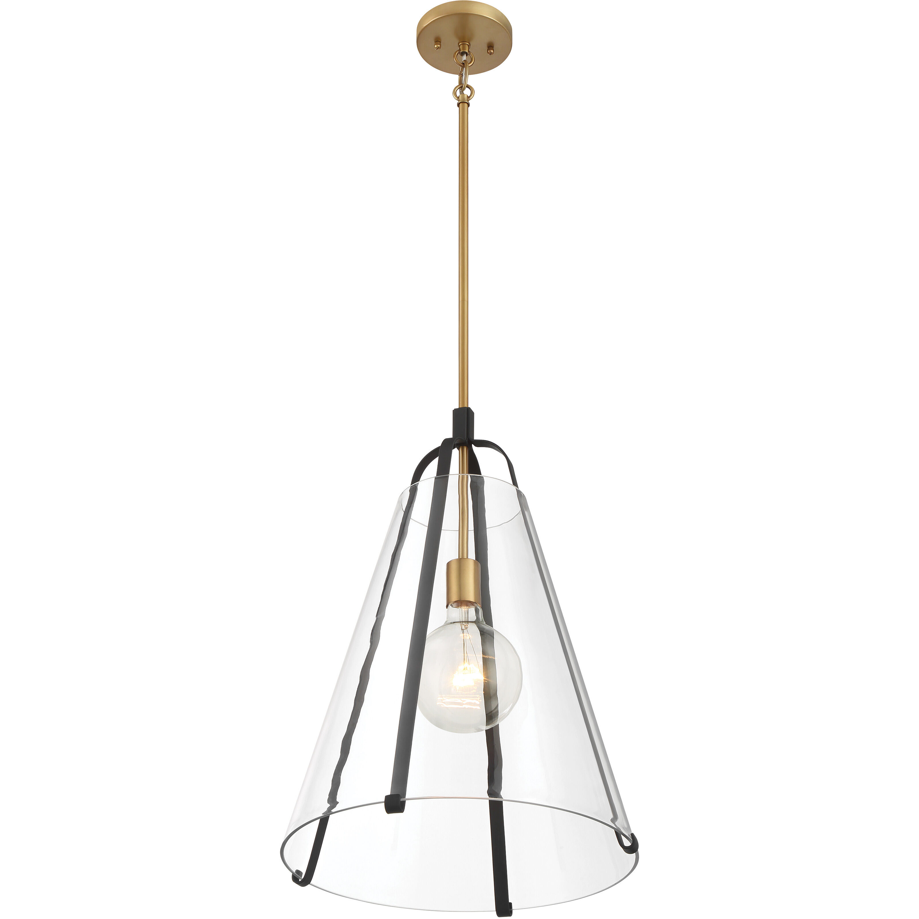 Paxos 1 Light 15.5 inch Legacy Brass and Sand Coal Pendant Ceiling Light