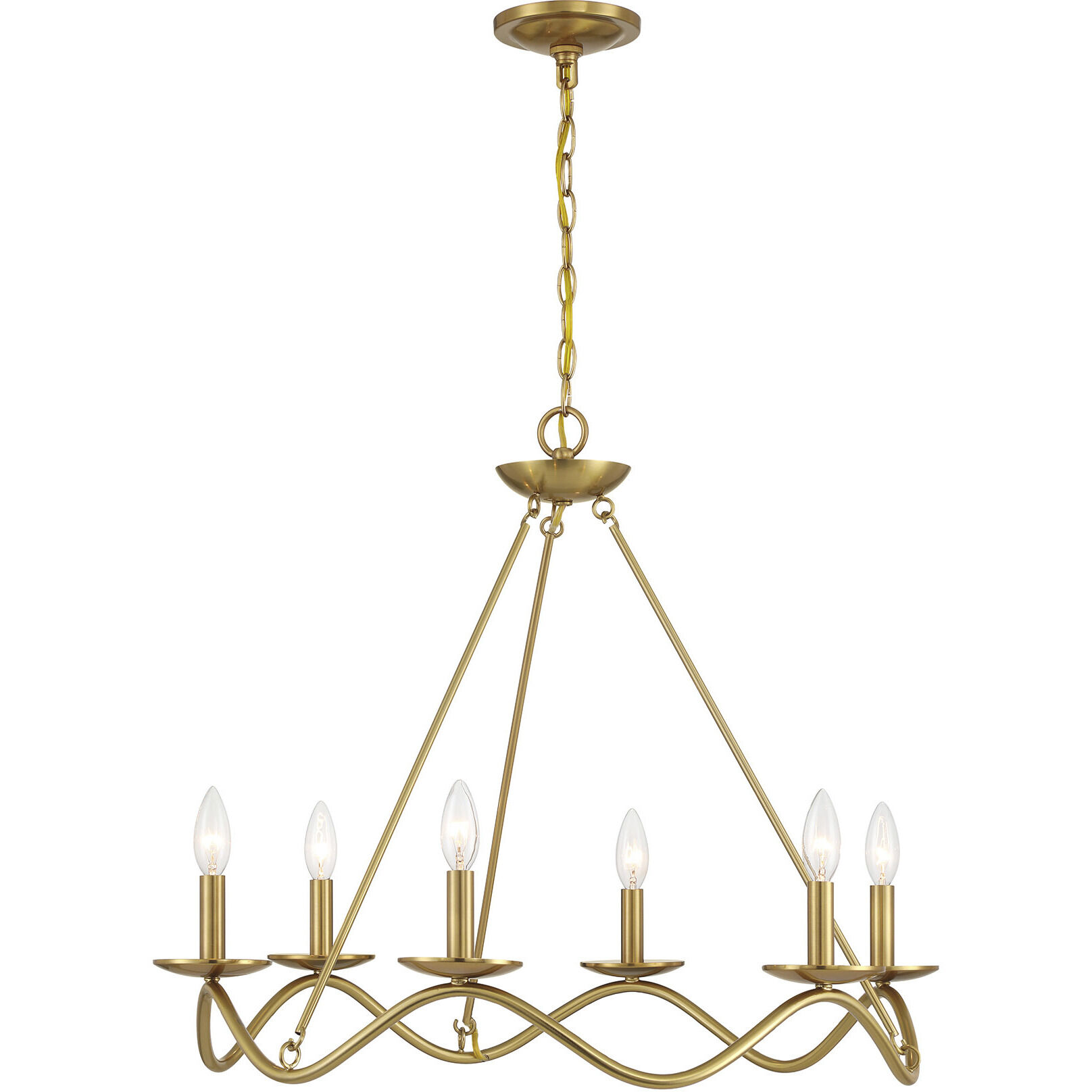 Transitional 6 Light 28.00 inch Chandelier