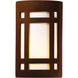 Ambiance LED 6 inch Real Rust Wall Sconce Wall Light in 1000 Lm LED, White Styrene, Small