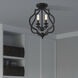 O'Keefe 4 Light 15 inch Matte Black Semi-Flush Mount Ceiling Light