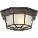 Exterior Collections 1 Light 9 inch Rustic Bronze Outdoor Flush Mount