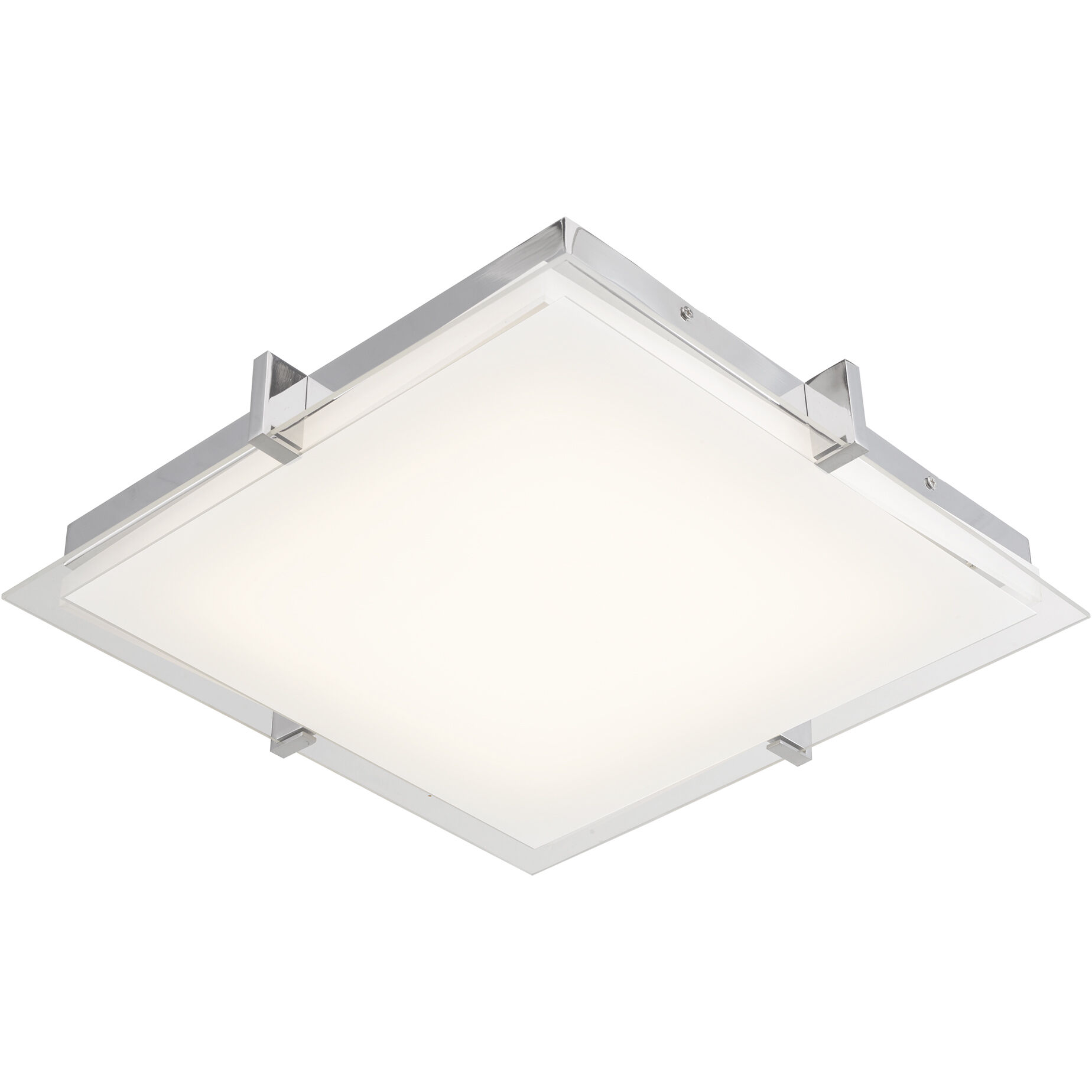 Matrix LED 15.4 inch Chrome Flush Mount Ceiling Light