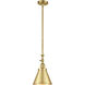 Franklin Restoration Appalachian 1 Light 8 inch Satin Gold Mini Pendant Ceiling Light in Incandescent, Franklin Restoration