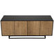 Ra 76 X 20 inch Hand Rubbed Black with Teak Sideboard
