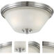 Pittman 2 Light 14 inch Brushed Nickel Flush Mount Ceiling Light