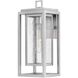 Coastal Elements Republic Outdoor Wall Mount Lantern in Satin Nickel, Non-LED, Estate Series