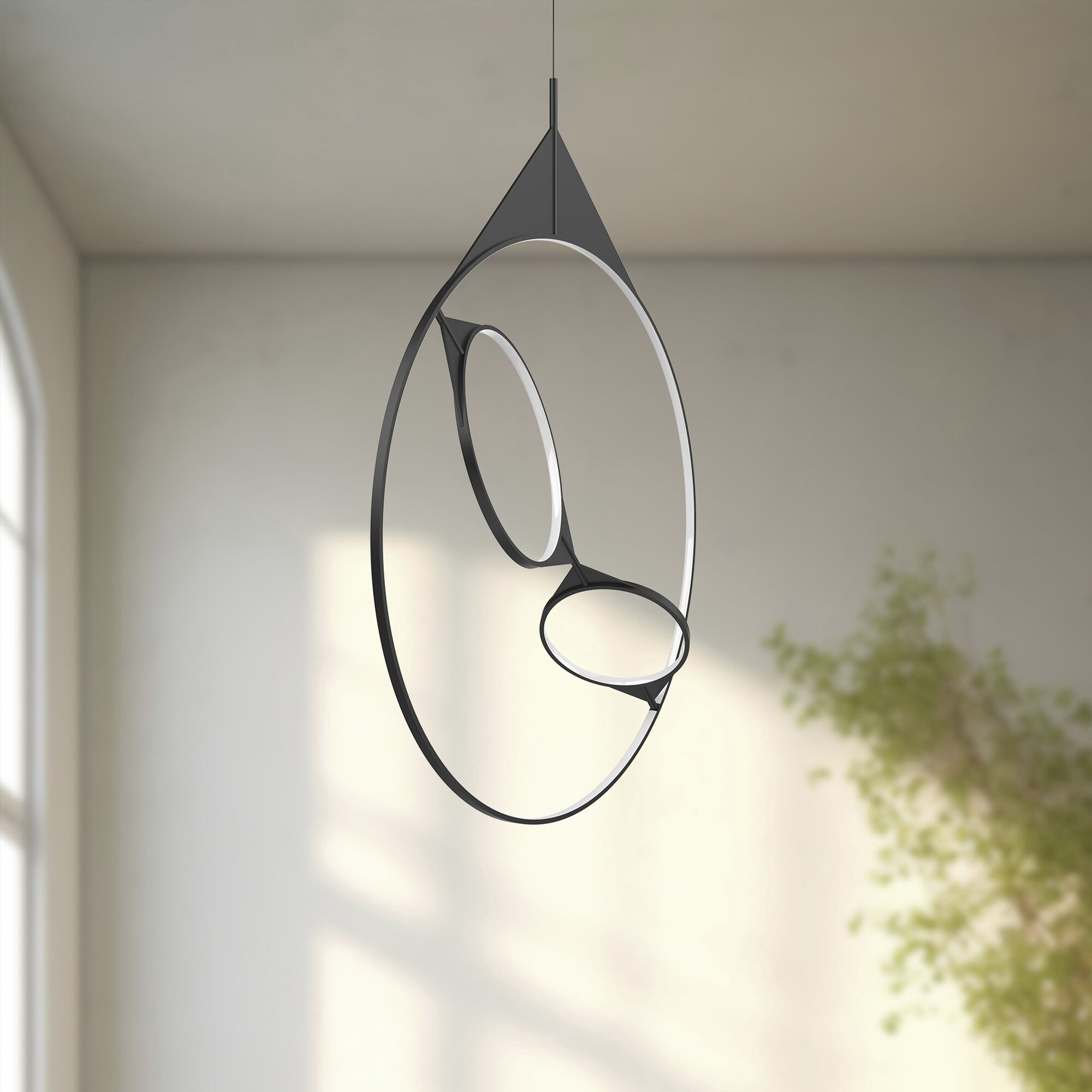 Serif LED 0.88 inch Black Pendant Ceiling Light
