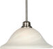 Essentials - 9106x 1 Light 13.25 inch Satin Nickel Single Pendant Ceiling Light