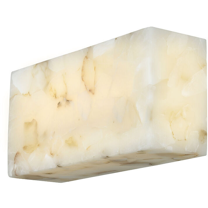 Alabaster Rocks Collection - Medley Family 10 inch ADA Wall Sconce Wall Light in 3" D x 10" W x 5" H, EVOLV