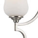 Barrie 3 Light 22 inch Brushed Steel Chandelier Ceiling Light