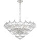 Julie Neill Caselli LED 35.5 inch Polished Nickel Basket Chandelier Ceiling Light