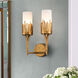 Sawgrass 2 Light 10.5 inch Gold Leaf Sconce Wall Light