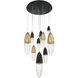 Ecrou 12 Light 29.5 inch Gold and Black Chandelier Ceiling Light