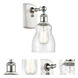 Ballston Ellery 1 Light 5 inch White and Polished Chrome Sconce Wall Light in Seedy Glass, Ballston