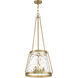 Crawford 4 Light 18 inch Warm Brass Pendant Ceiling Light
