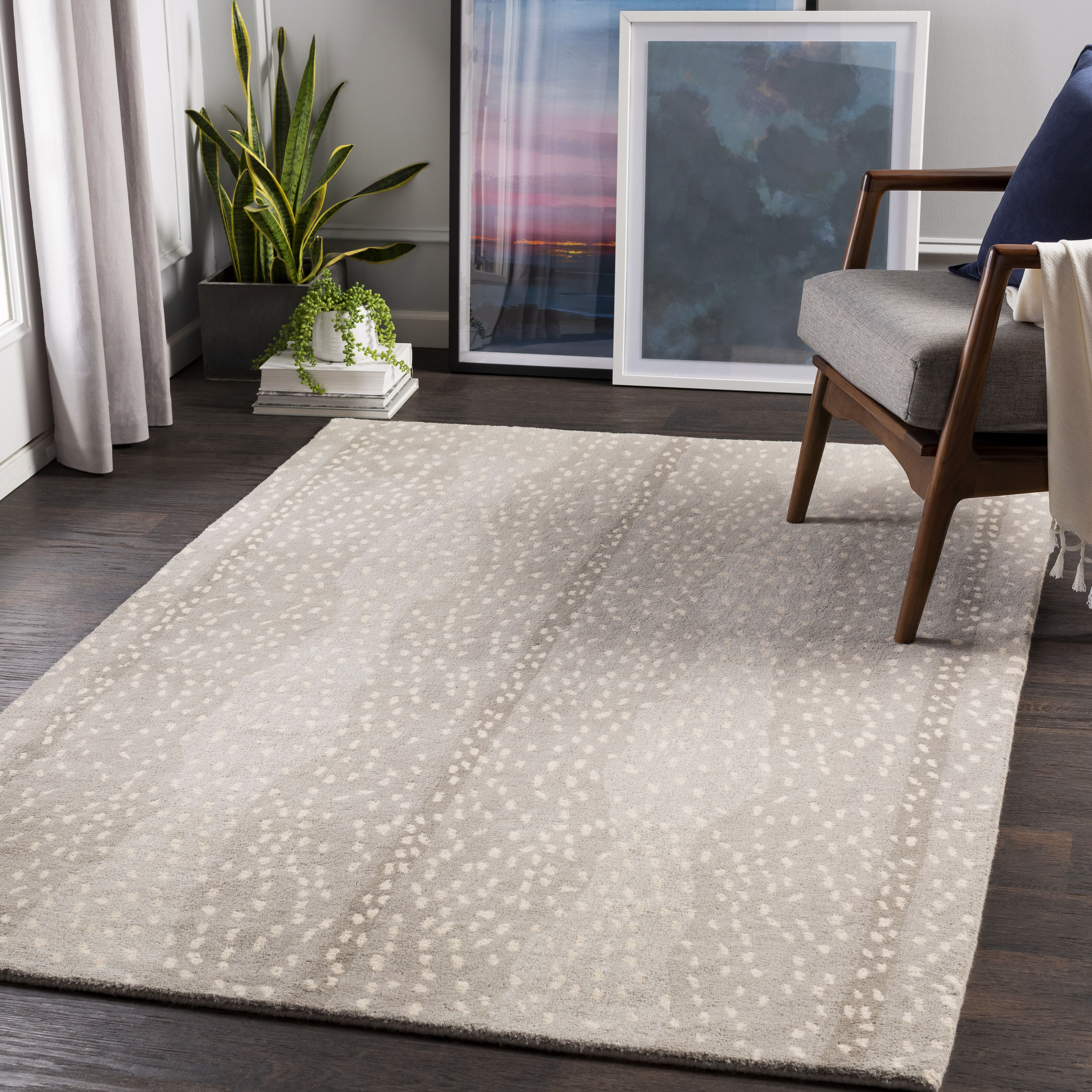 Gazelle 120 X 96 inch Gray Rug in 8 x 10, Rectangle