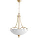 Aspen 4 Light 22 inch Aged Silver Leaf Pendant Ceiling Light