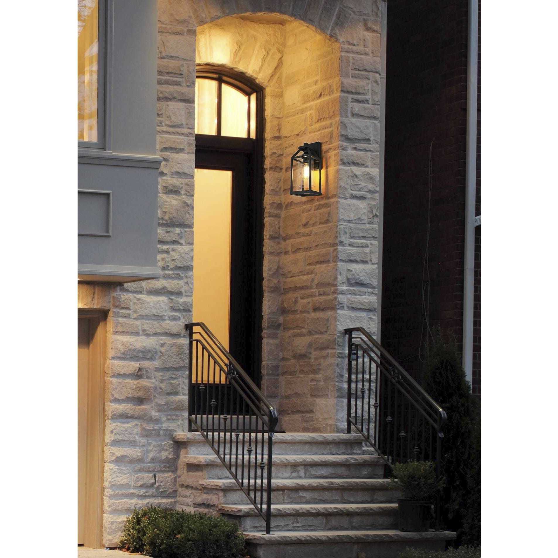 Zora 1 Light 14 inch Black Outdoor Wall Sconce