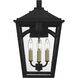 Jaxon 4 Light 17.25 inch Western Bronze Outdoor Wall Lantern