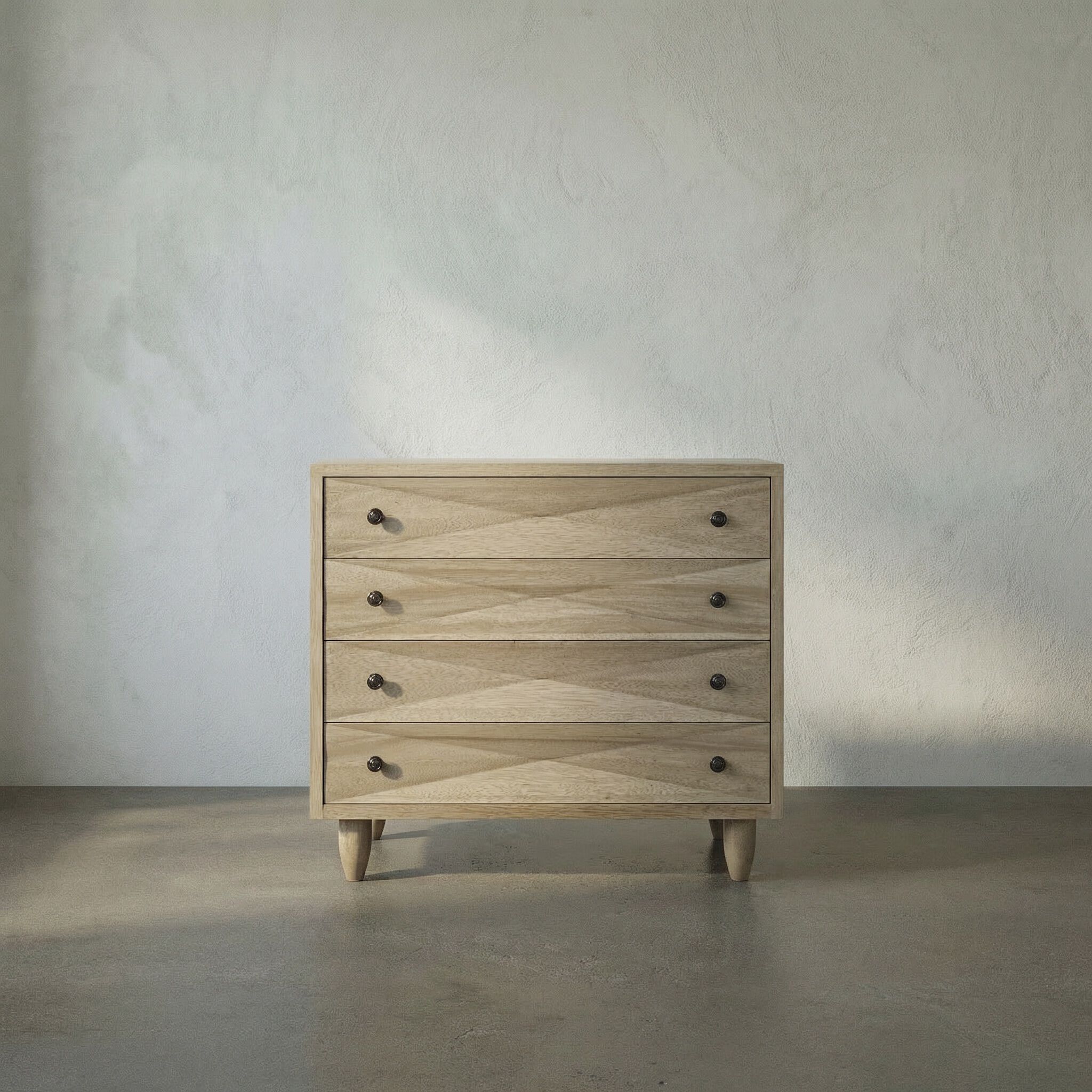 Diamond Washed Walnut Chest