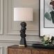 Demelo 31 inch 150 watt Walnut and Antique Brass Table Lamp Portable Light