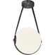 Persis LED 11.75 inch Matte Black Single Drop Pendant Ceiling Light