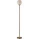 Swirl 73.75 inch 60.00 watt Antique Brass Torchiere Portable Light