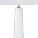 Tapered Hex 32 inch 100.00 watt Clear Table Lamp Portable Light