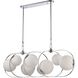 Concentro 8 Light 56 inch Polished Chrome Linear Chandelier Ceiling Light