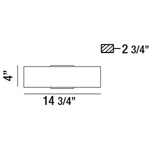 Expo LED 15 inch Aluminum Wall Sconce Wall Light, Small