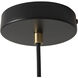 Rancho Mirage LED 12 inch Matte Black and Weathered Brass Pendant Ceiling Light, Small