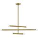 Millie LED 35.75 inch Lacquered Brass Chandelier Ceiling Light, Semi-Flush Mount