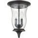 Trinity 2 Light 9 inch Oil Rubbed Bronze Outdoor Flush Mount