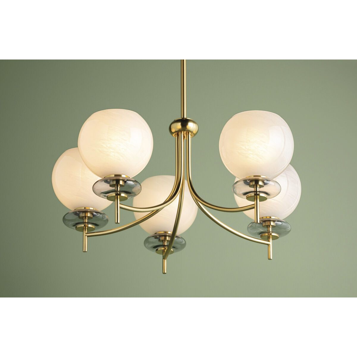 Alexia 5 Light 30 inch Aged Brass Chandelier Ceiling Light