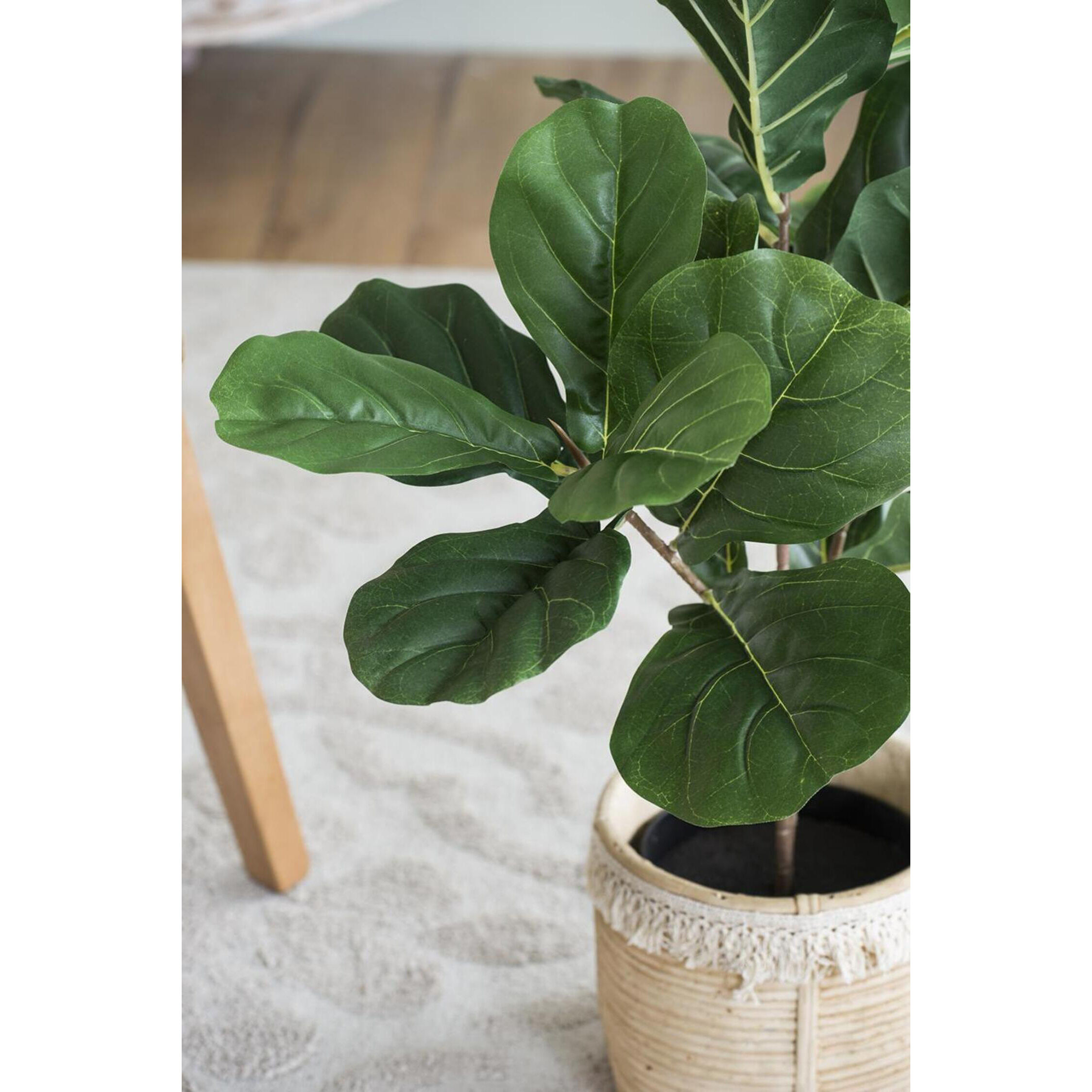 Potted Fiddle Leaf Tree Dark Green Faux Fiddle Leaf Tree