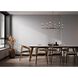 Montclair 6 Light 46 inch Forged Bronze and White Linear Chandelier Ceiling Light