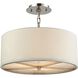 Selma 3 Light 17 inch Polished Nickel Semi Flush Mount Ceiling Light
