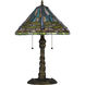 3108 Tiffany 24 inch 60.00 watt Antique Brass Table Lamp Portable Light