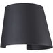 Cone LED 6 inch Black Outdoor Wall Sconce