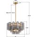 Addis 9 Light 22 inch Aged Brass Chandelier Ceiling Light in Tronchi Glass Smoke