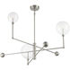 Modern LED 46 inch Brushed Nickel Chandelier Ceiling Light