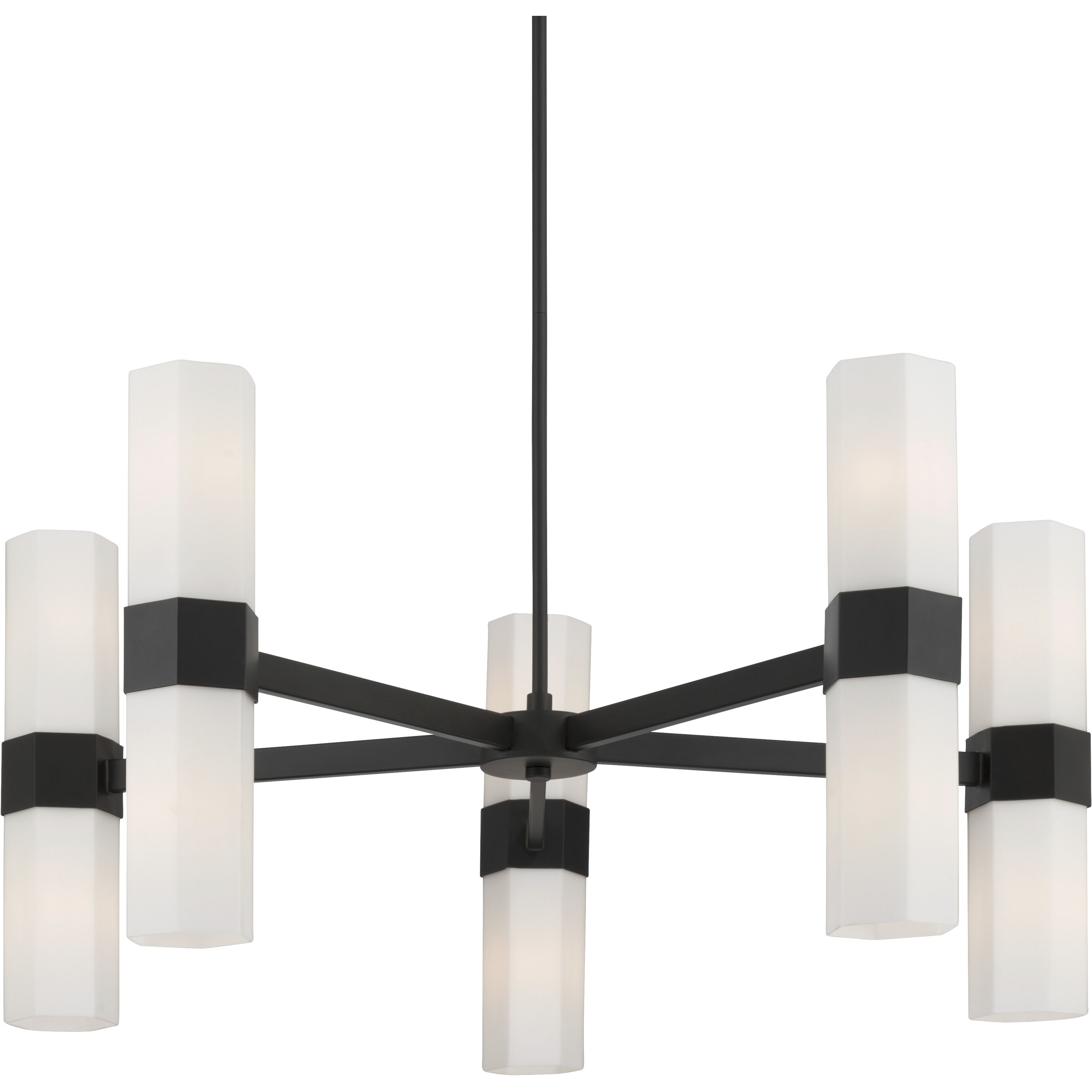 Delgada 10 Light 36 inch Dark Matte Black Chandelier Ceiling Light