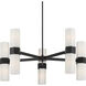 Delgada 10 Light 36 inch Dark Matte Black Chandelier Ceiling Light