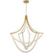 Pearl LED 49.25 inch Legacy Brass Chandelier Ceiling Light